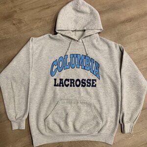 Vintage Columbia University Lacrosse Hoodie Sweatshirt Medium M Lee Heavyweight